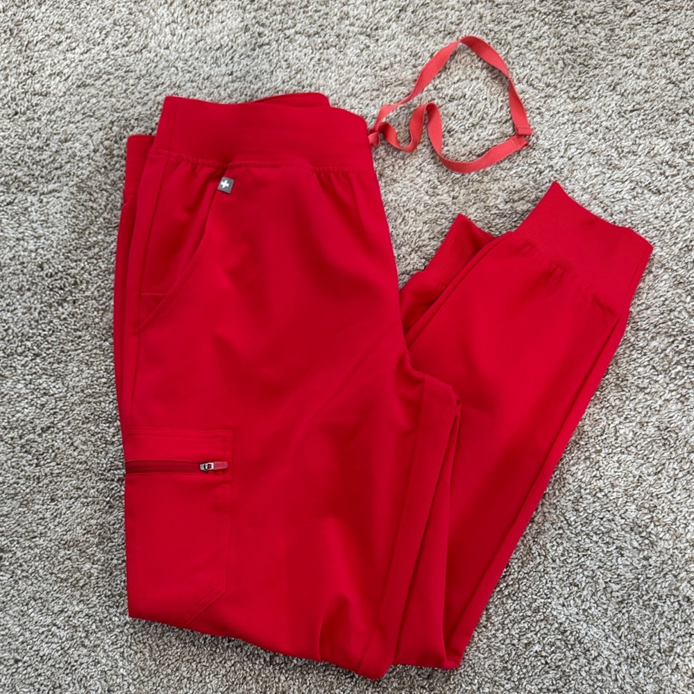 Figs Red SP joggers